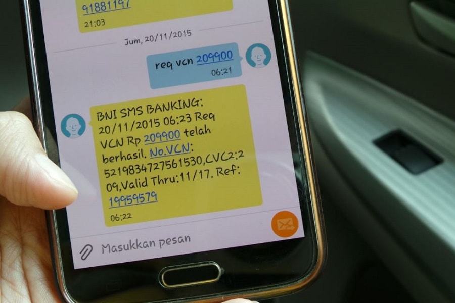 cara daftar sms banking